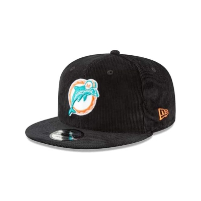 Miami Dolphins Gorra | New Era NFL Corduroy 9fifty Snapback Cap Mexico - Negros